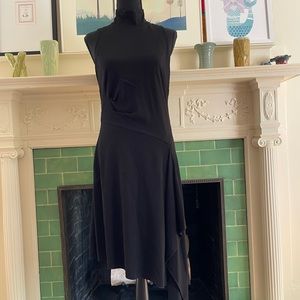 White House Black Market size 6 asymmetric hem, high neck dress